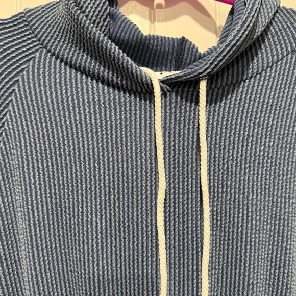 Gilli Soft Blue Hooded Dress Casual Coverups - Picture 6 of 10